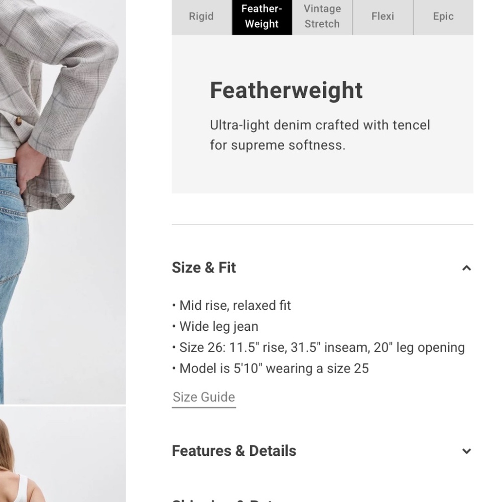 rag & bone Featherweight Logan Wide Leg Jeans Size 29 - Picture 3 of 7